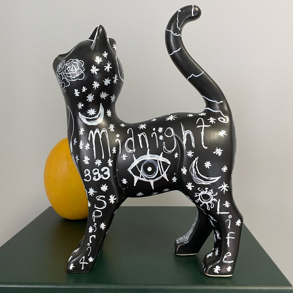 ‘ Midnight ‘ Ceramic Cat Statue